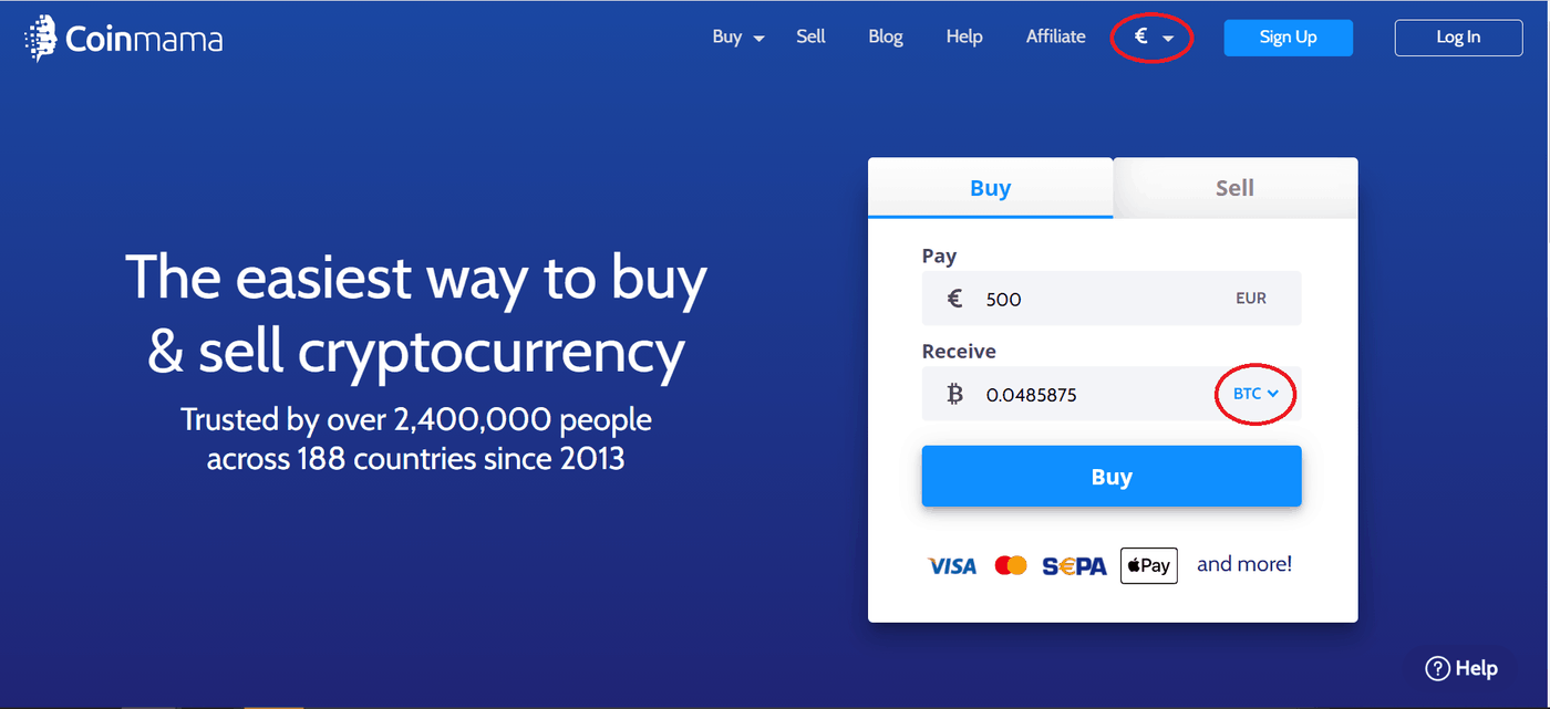 Buy Crypto on Coinmama